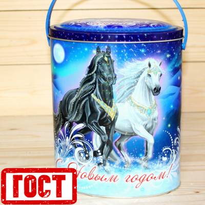 Сладкий новогодний подарок по ГОСТу в жестяной упаковке в Голицыно
